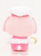 My Melody, one of Sanrio’s most beloved characters, enchants fans worldwide with her charm and innocence, and this plushie perfectly captures her irresistible appeal. Dressed in her signature pink hood with added chef’s hat and holding a delectable cookie close, she's ready to spread joy and warmth wherever she goes.